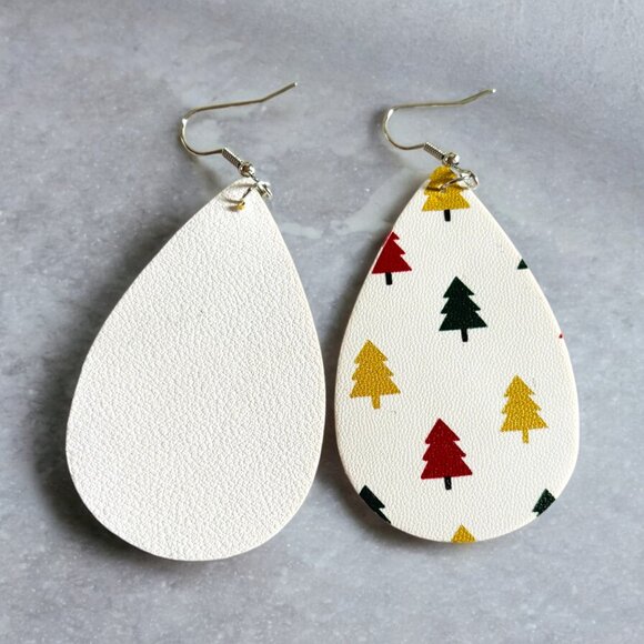 Colorful Trees Teardrop Earring - Picture 2 of 4